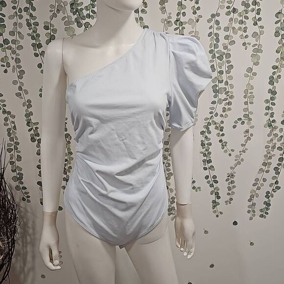 Free People Something About Your One Shoulder Bodysuit Sz M - Picture 3 of 9